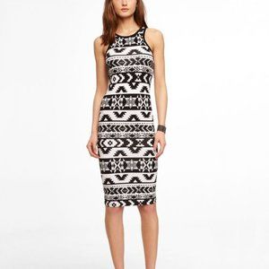 Express Aztec Print Midi Dress